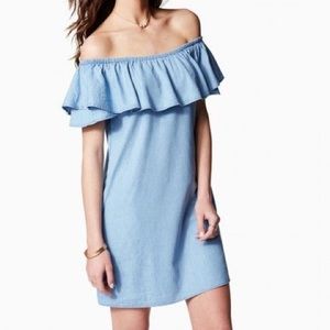 🌈 Denim Off-the-Shoulder Dress 🌈